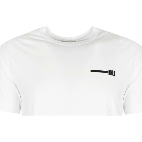 Υφασμάτινα Άνδρας T-shirt με κοντά μανίκια Les Hommes UHT214 700P | Typography T-Shirt Black