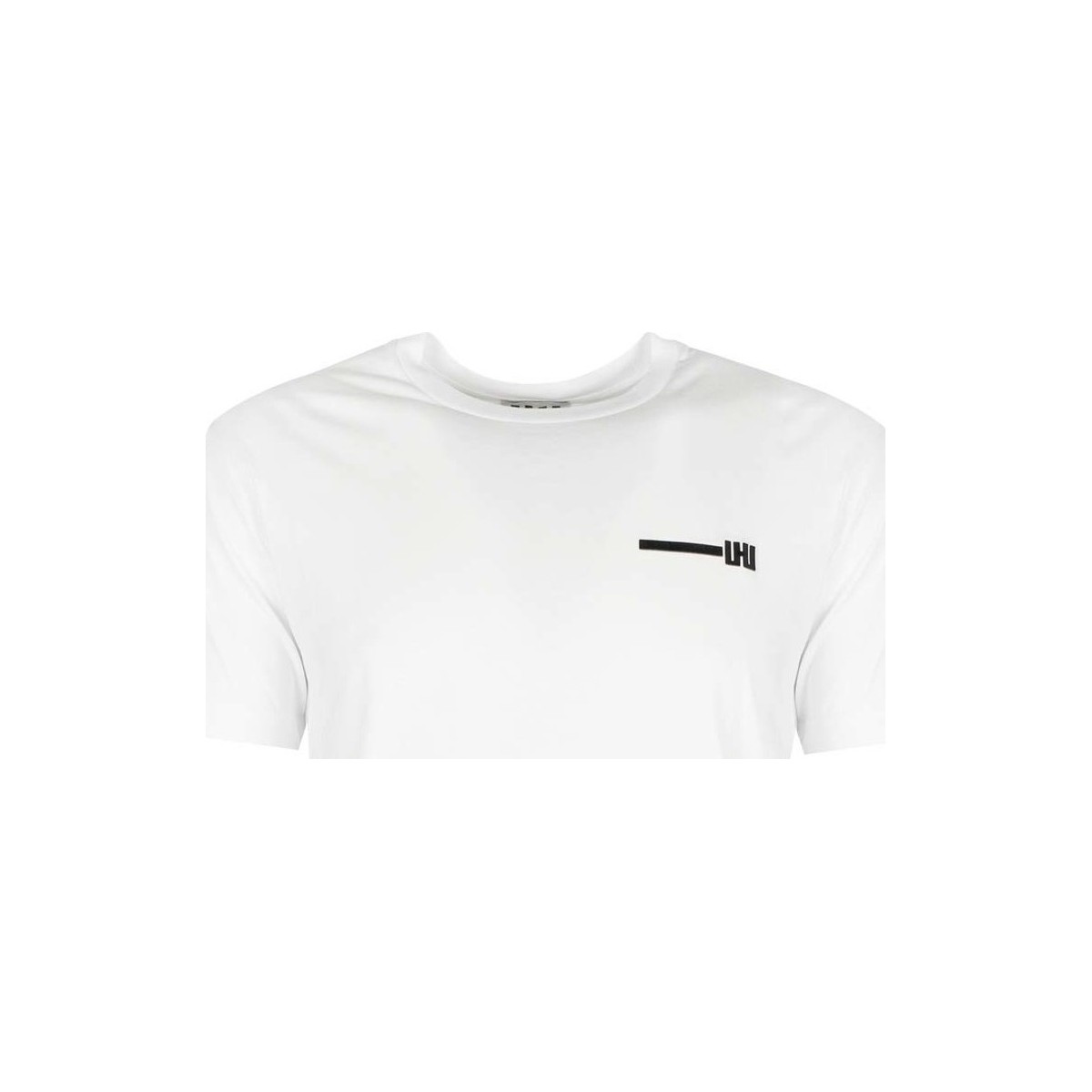 Υφασμάτινα Άνδρας T-shirt με κοντά μανίκια Les Hommes UHT214 700P | Typography T-Shirt Black
