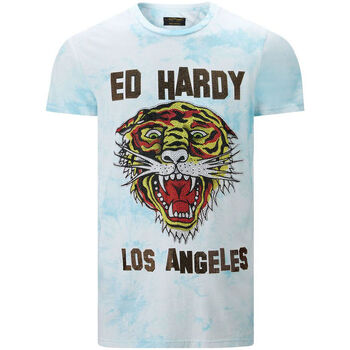 Υφασμάτινα Άνδρας T-shirt με κοντά μανίκια Ed Hardy - Los tigre t-shirt turquesa Μπλέ