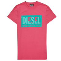 Υφασμάτινα Κορίτσι T-shirt με κοντά μανίκια Diesel TMILEY Ροζ