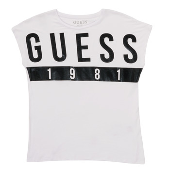 Υφασμάτινα Κορίτσι T-shirt με κοντά μανίκια Guess BELIO Άσπρο