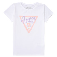 Υφασμάτινα Κορίτσι T-shirt με κοντά μανίκια Guess TREAS Άσπρο