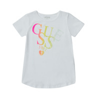 Υφασμάτινα Κορίτσι T-shirt με κοντά μανίκια Guess BRIANCO Άσπρο