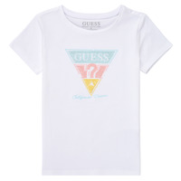 Υφασμάτινα Κορίτσι T-shirt με κοντά μανίκια Guess CENTROP Άσπρο