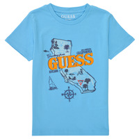 Υφασμάτινα Αγόρι T-shirt με κοντά μανίκια Guess INESMI Μπλέ