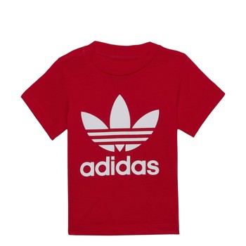 Υφασμάτινα Παιδί T-shirt με κοντά μανίκια adidas Originals TREFOIL TEE Red