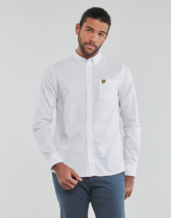 Υφασμάτινα Άνδρας Πουκάμισα με μακριά μανίκια Lyle & Scott Oxford Shirt Άσπρο