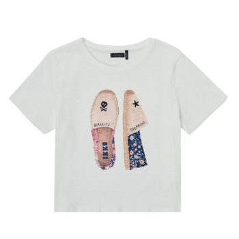 Υφασμάτινα Κορίτσι T-shirt με κοντά μανίκια Ikks ECLANDA Άσπρο