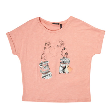 Υφασμάτινα Κορίτσι T-shirt με κοντά μανίκια Ikks EAGLEA Ροζ