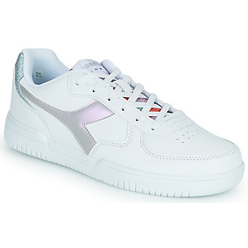 Παπούτσια Γυναίκα Χαμηλά Sneakers Diadora RAPTOR LOW GLITTER RAINBOW WN Άσπρο / Ροζ