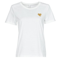 Υφασμάτινα Γυναίκα T-shirt με κοντά μανίκια Only ONLKITA Άσπρο