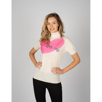 Υφασμάτινα Γυναίκα T-shirt με κοντά μανίκια Trussardi 56M00159 Beige