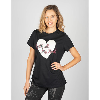 Υφασμάτινα Γυναίκα T-shirt με κοντά μανίκια Trussardi 56T00099 1T001632 Black