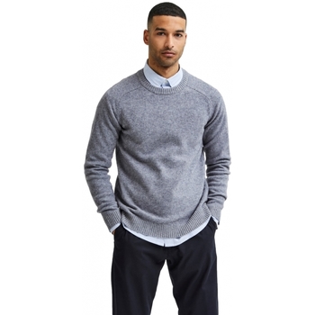 Selected Wool Jumper New Coban - Medium Grey Melange Grey
