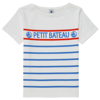 Υφασμάτινα Αγόρι T-shirt με κοντά μανίκια Petit Bateau BLEU Μπλέ / Red