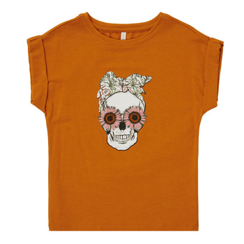 Υφασμάτινα Κορίτσι T-shirt με κοντά μανίκια Only KONSNI SKULL Orange