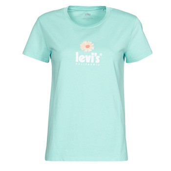 Υφασμάτινα Γυναίκα T-shirt με κοντά μανίκια Levi's THE PERFECT TEE Poster / Logo / Daisy / Chest / Hit / Angel / Mπλε