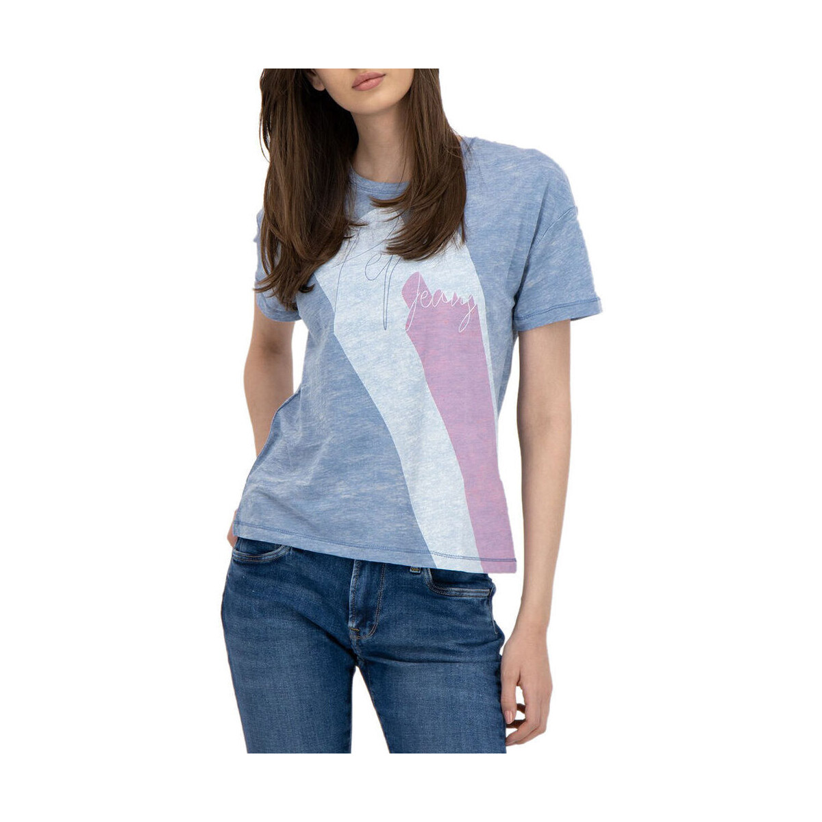 Υφασμάτινα Γυναίκα T-shirt με κοντά μανίκια Pepe jeans - alexa_pl504515 Grey