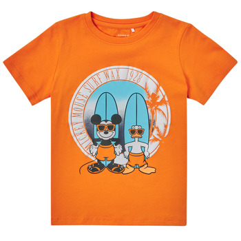 Υφασμάτινα Αγόρι T-shirt με κοντά μανίκια Name it NMMMICKEY MICAH Orange