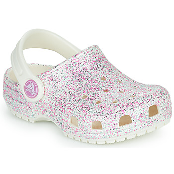 Παπούτσια Κορίτσι Σαμπό Crocs CLASSIC GLITTER CLOG T Άσπρο