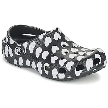 Παπούτσια Γυναίκα Σαμπό Crocs CLASSIC HEART PRINT CLOG Black / Άσπρο