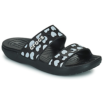 Παπούτσια Γυναίκα Σανδάλια / Πέδιλα Crocs CLASSIC CROCS HEART PRINT SANDAL Black / Άσπρο