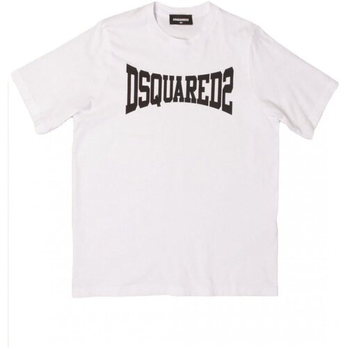 Υφασμάτινα Παιδί T-shirts & Μπλούζες Dsquared DQ0156-D002F Άσπρο