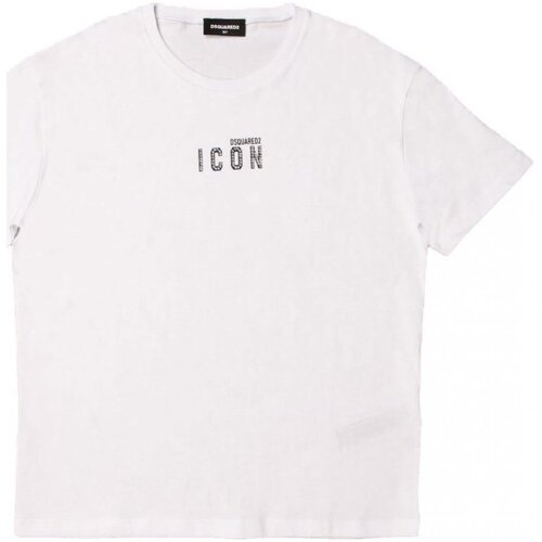 Υφασμάτινα Παιδί T-shirts & Μπλούζες Dsquared DQ0240-D00MV Άσπρο