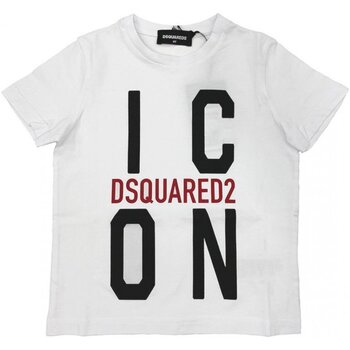Υφασμάτινα Παιδί T-shirts & Μπλούζες Dsquared DQ0243-D002F Άσπρο