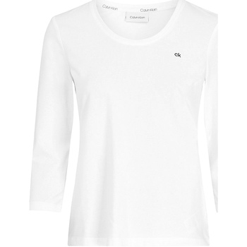 Υφασμάτινα Γυναίκα Μπλουζάκια με μακριά μανίκια Calvin Klein Jeans K20K203346 Άσπρο