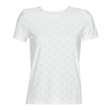 Υφασμάτινα Γυναίκα T-shirt με κοντά μανίκια JDY JDYCATHINKA Ecru
