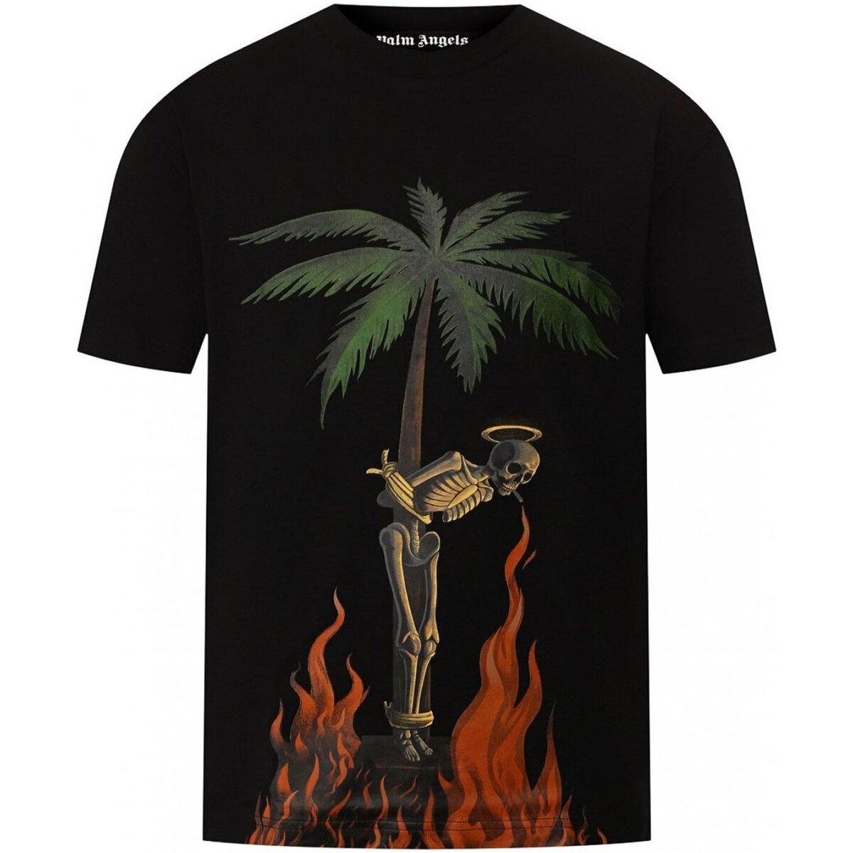 T-shirt με κοντά μανίκια Palm Angels PMAA001R204130341088 Ύφασμα