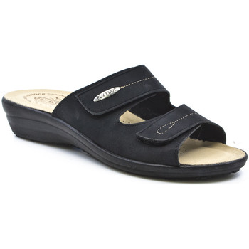 Παπούτσια Γυναίκα Τσόκαρα Fly Flot Γυναικείες Ανατομικές Παντόφλες με Velcro (T4A59) Μαύρο