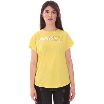 Υφασμάτινα Γυναίκα T-shirt με κοντά μανίκια Freddy F1WFTT2 Yellow
