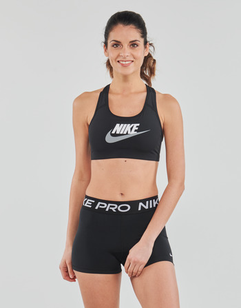 Υφασμάτινα Γυναίκα Αθλητικά μπουστάκια  Nike Swoosh Medium-Support Non-Padded Graphic Sports Bra Μαυρο / Ασπρό / Particle / Γκρι