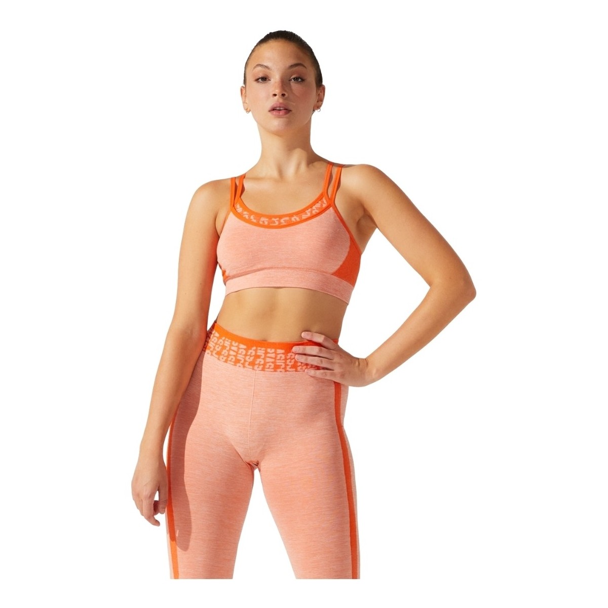 Υφασμάτινα Γυναίκα Αθλητικά μπουστάκια  Asics Cropped Logo Seamless Bra Orange