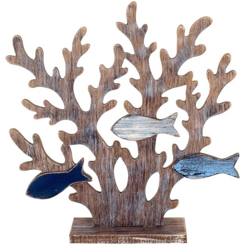 Σπίτι Αγαλματίδια και  Signes Grimalt Κοραλλιογενές Στολίδι Με Ψάρια Μπλέ