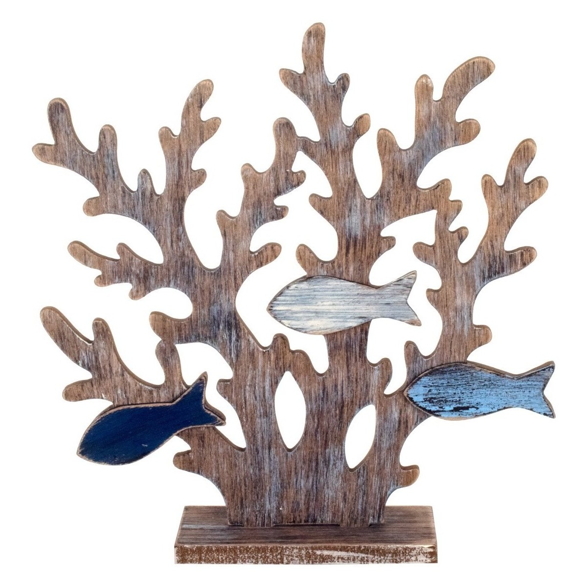 Σπίτι Αγαλματίδια και  Signes Grimalt Κοραλλιογενές Στολίδι Με Ψάρια Μπλέ