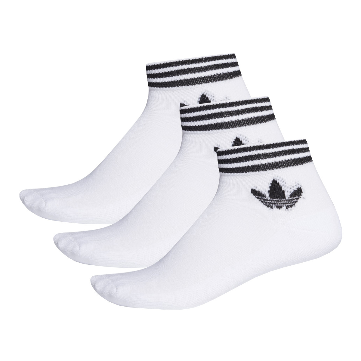 Εσώρουχα Αθλητικές κάλτσες  adidas Originals adidas Trefoil Ankle Socks 3 Pairs Άσπρο