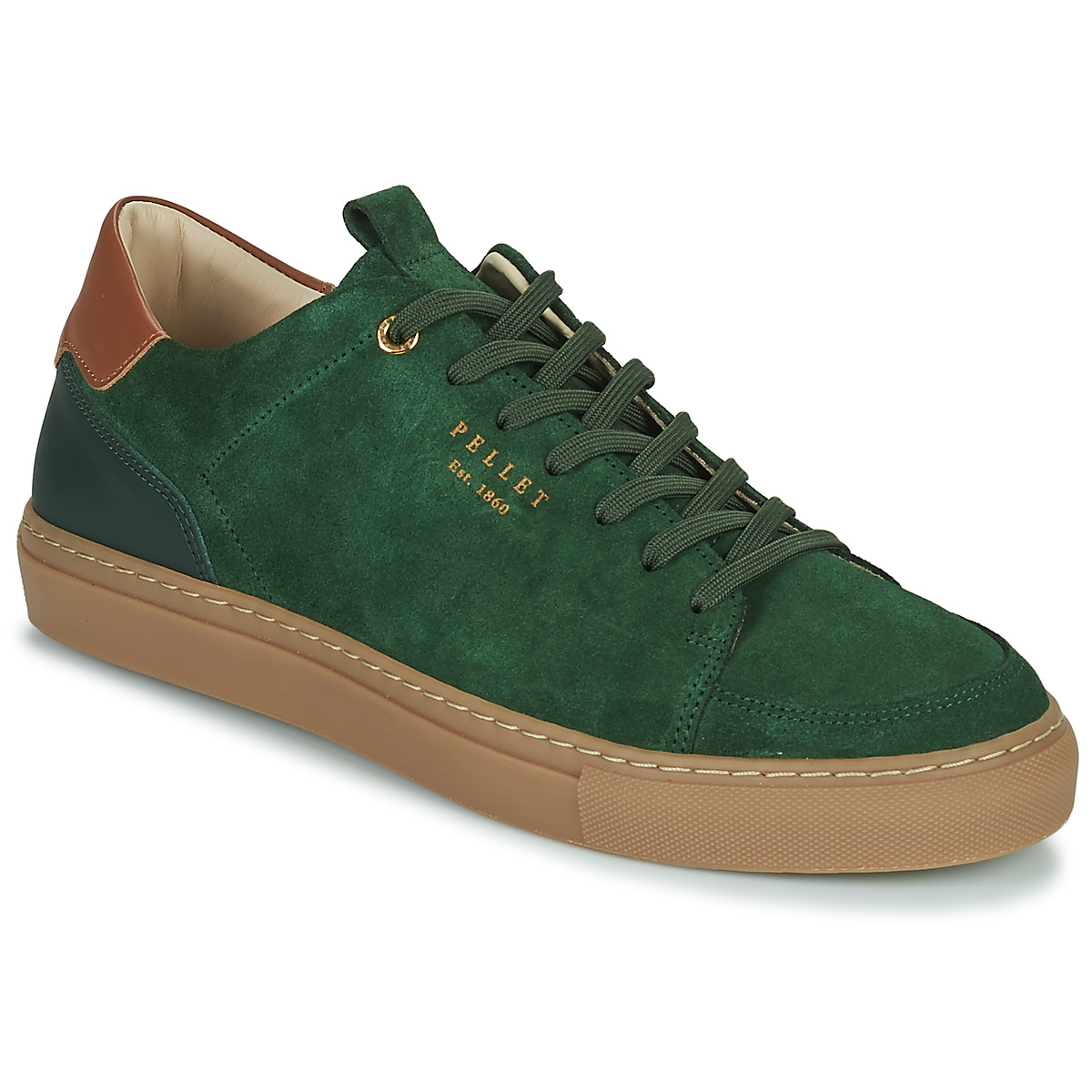 Παπούτσια Άνδρας Χαμηλά Sneakers Pellet SIMON Velours / Green / Sapin