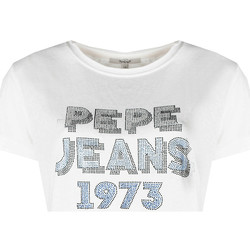 Υφασμάτινα Γυναίκα T-shirt με κοντά μανίκια Pepe jeans PL504817 | Bibiana Άσπρο