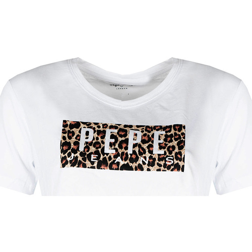 Υφασμάτινα Γυναίκα T-shirt με κοντά μανίκια Pepe jeans PL504996 | Cristinas Άσπρο