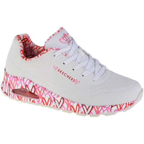 Παπούτσια Γυναίκα Χαμηλά Sneakers Skechers Uno-Loving Love Άσπρο