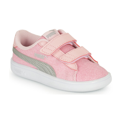 Παπούτσια Κορίτσι Χαμηλά Sneakers Puma Smash v2 Glitz Glam V Inf Ροζ / Grey
