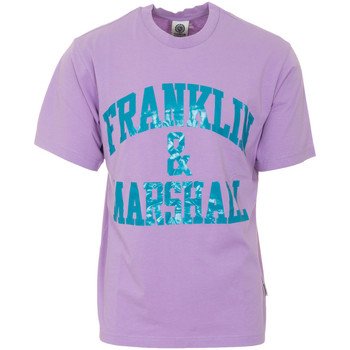 Υφασμάτινα Άνδρας T-shirt με κοντά μανίκια Franklin & Marshall T-shirt à manches courtes Violet