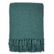 Lake green solid throw (NEW)