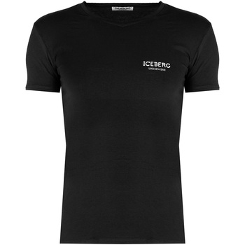 Υφασμάτινα Άνδρας T-shirt με κοντά μανίκια Iceberg ICE1UTS02 Black