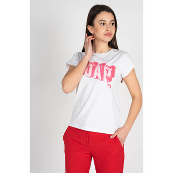 Υφασμάτινα Γυναίκα T-shirt με κοντά μανίκια Pinko 1V10Q8 Y81C | Annuvolare T-shirt Άσπρο