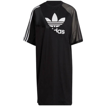 Υφασμάτινα Γυναίκα T-shirt με κοντά μανίκια adidas Originals adidas Adicolor Split Trefoil Tee Dress Black