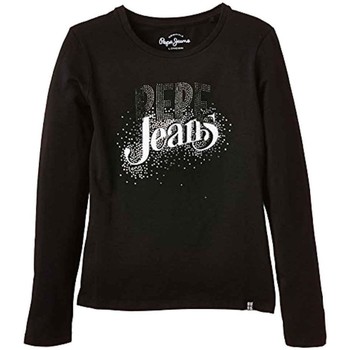 Υφασμάτινα Κορίτσι T-shirt με κοντά μανίκια Pepe jeans  Black